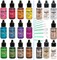 Ranger Tim Holtz Alcohol Pearls Complete Set Bundle (All 12 Colors), Ranger Tim Holtz Alcohol Ink Mixatives (All 7 Colors), 10 Pixiss Precision Ink Blending Tools